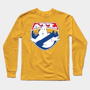 ATL Ghostbusters Stylized, Transparent Logo Long Sleeve T-Shirt